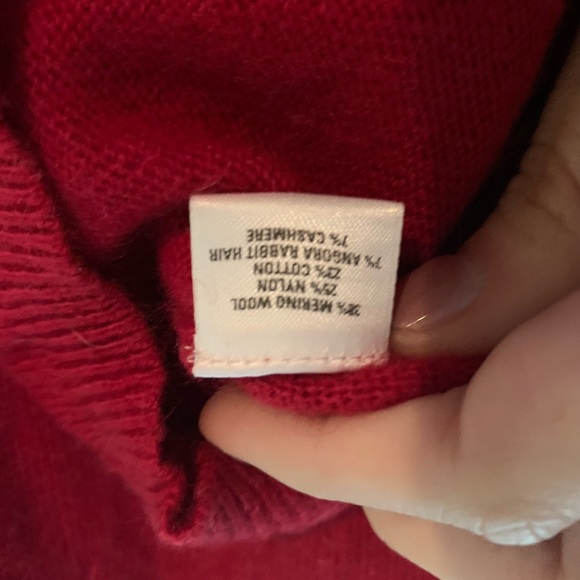 Red merino and cashmere blend sweater tank - Picture 4 of 4